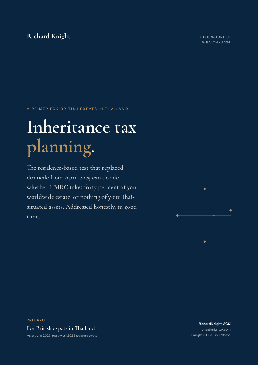 Inheritance tax planning for British expats, report cover